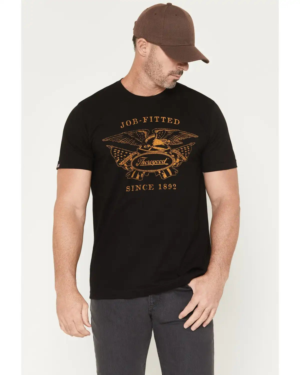 Thorogood Men's Old Glory USA Vintage Short Sleeve Graphic T-Shirt