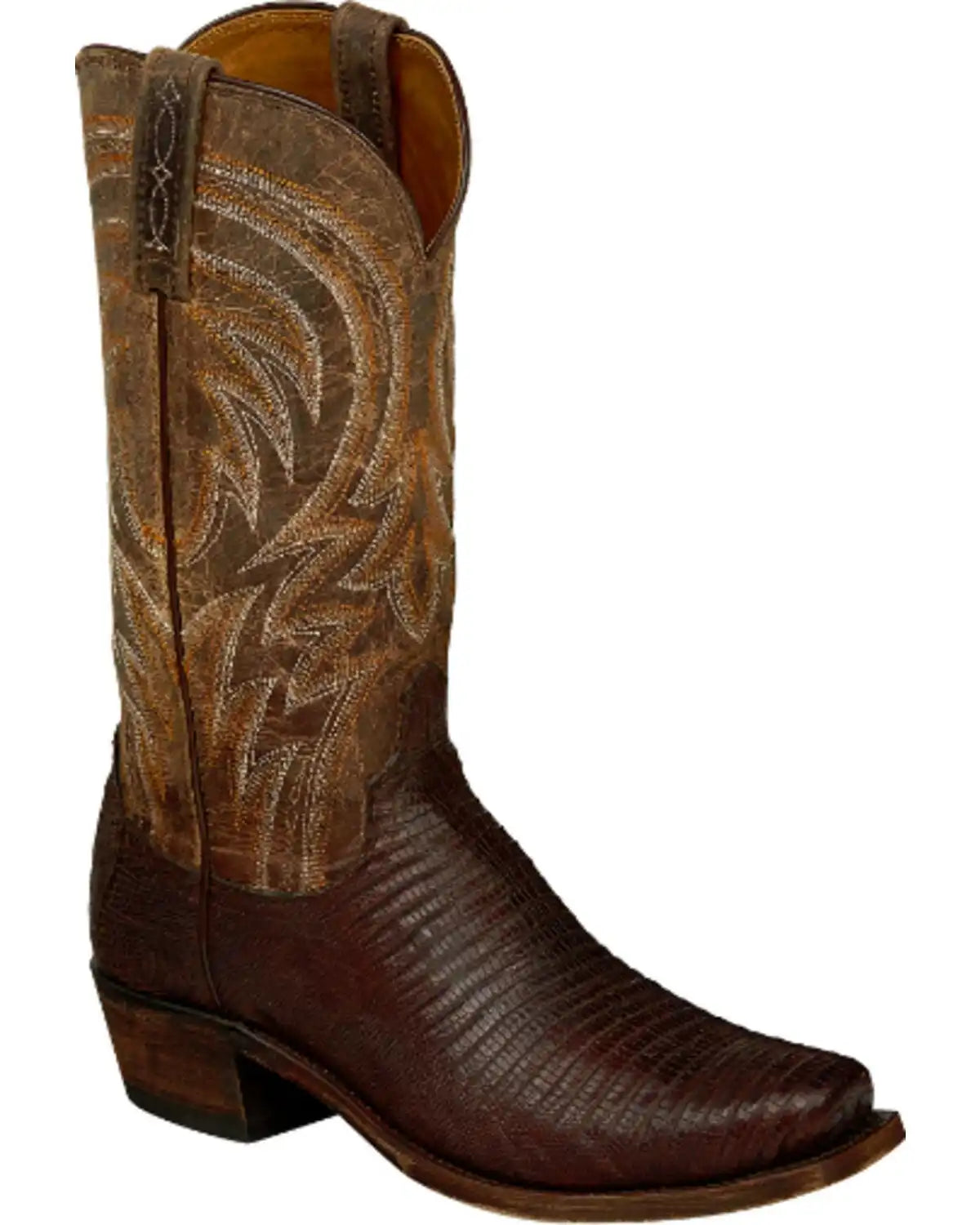 Lucchese Men's Handmade Percy Lizard Boots - Square Toe