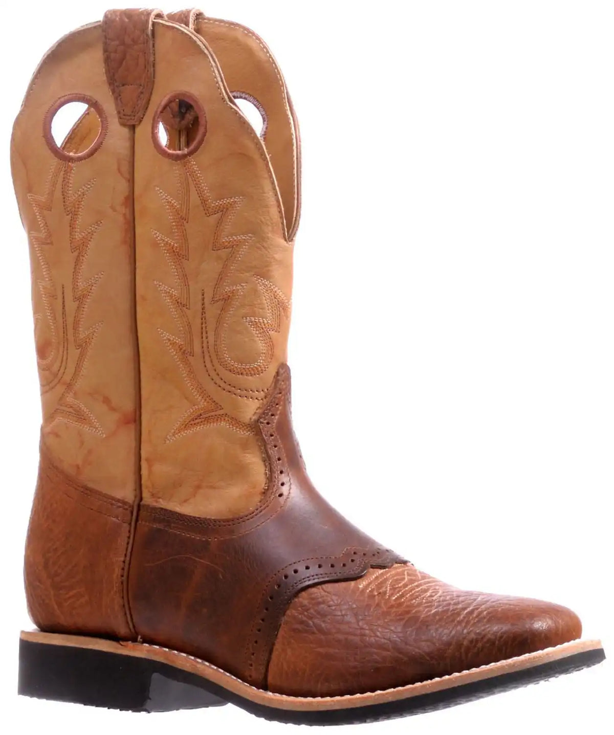 Boulet Cognac Bullhide Extralight Cowboy Boots - Square Toe 5263