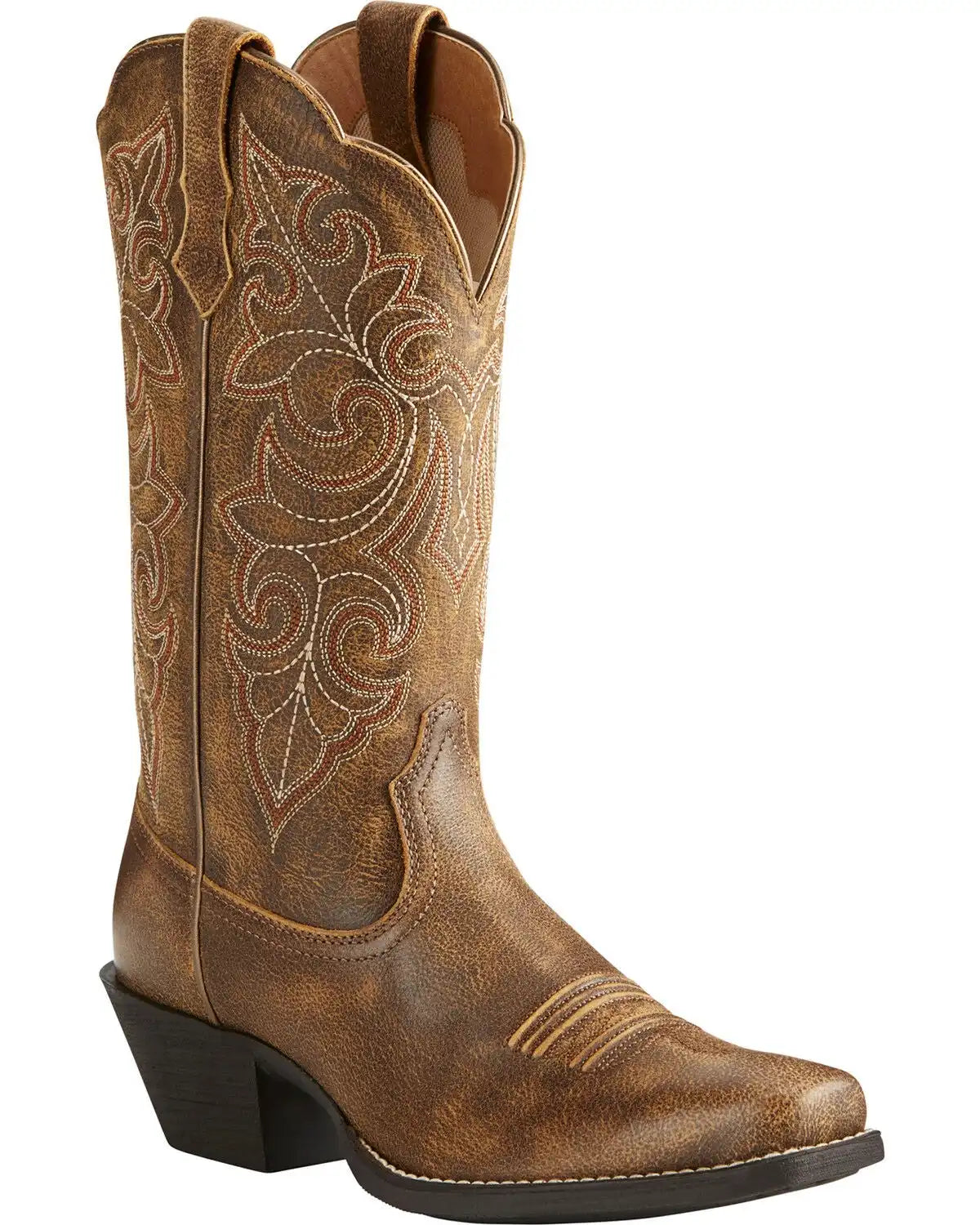 Ariat Women's Round Up Distressed Leather Western Performance Boots - Square Toe