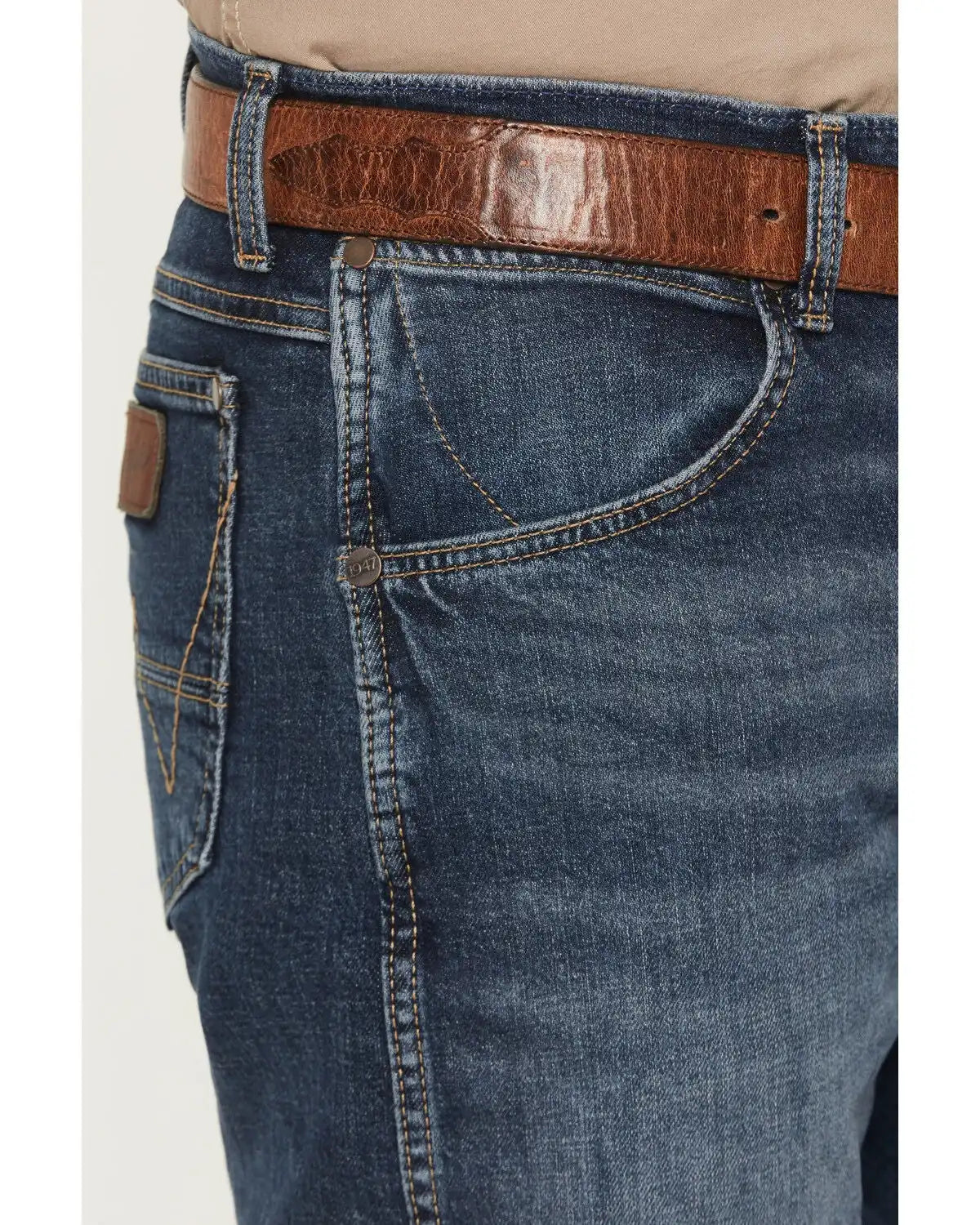 Wrangler Retro Men's 77MWZ Hoffman Dark Wash Slim Bootcut Stretch Denim Jeans