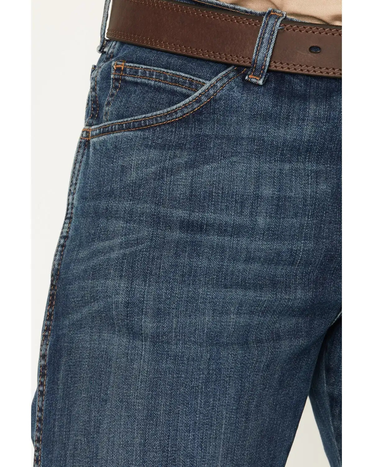 Wrangler Men's FR Dark Wash Advanced Comfort Regular Fit Stretch Denim Work Jeans