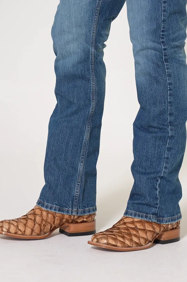 Cody James Men's Pirarucu Exotic Boots - Broad Square Toe