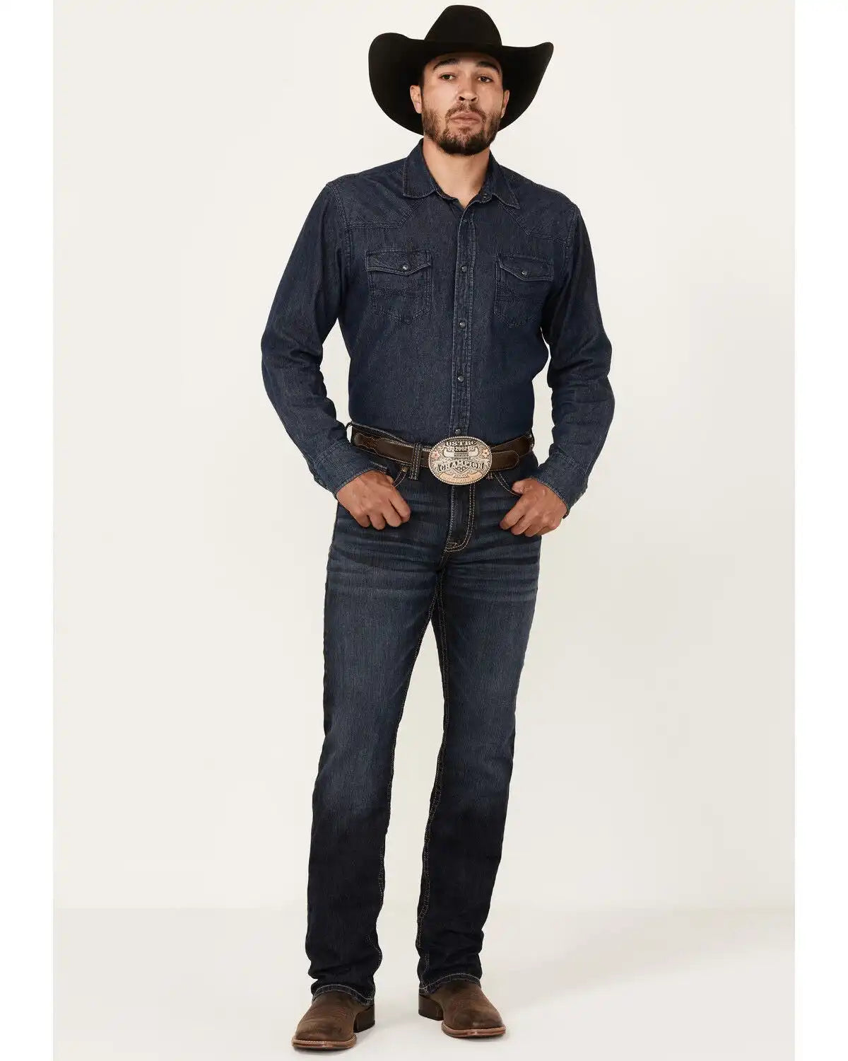 Cody James Men's Shadow Wash Jackson Slim Straight Stretch Denim Jeans