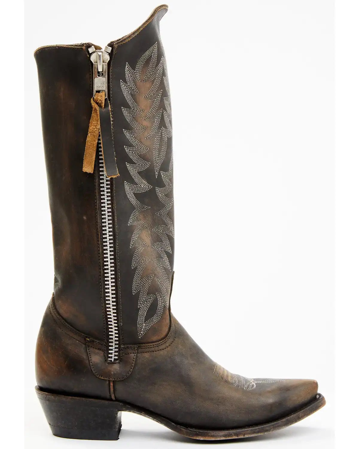 Idyllwind Women's Latigo Side Zip Distressed Tall Western Boot - Snip Toe