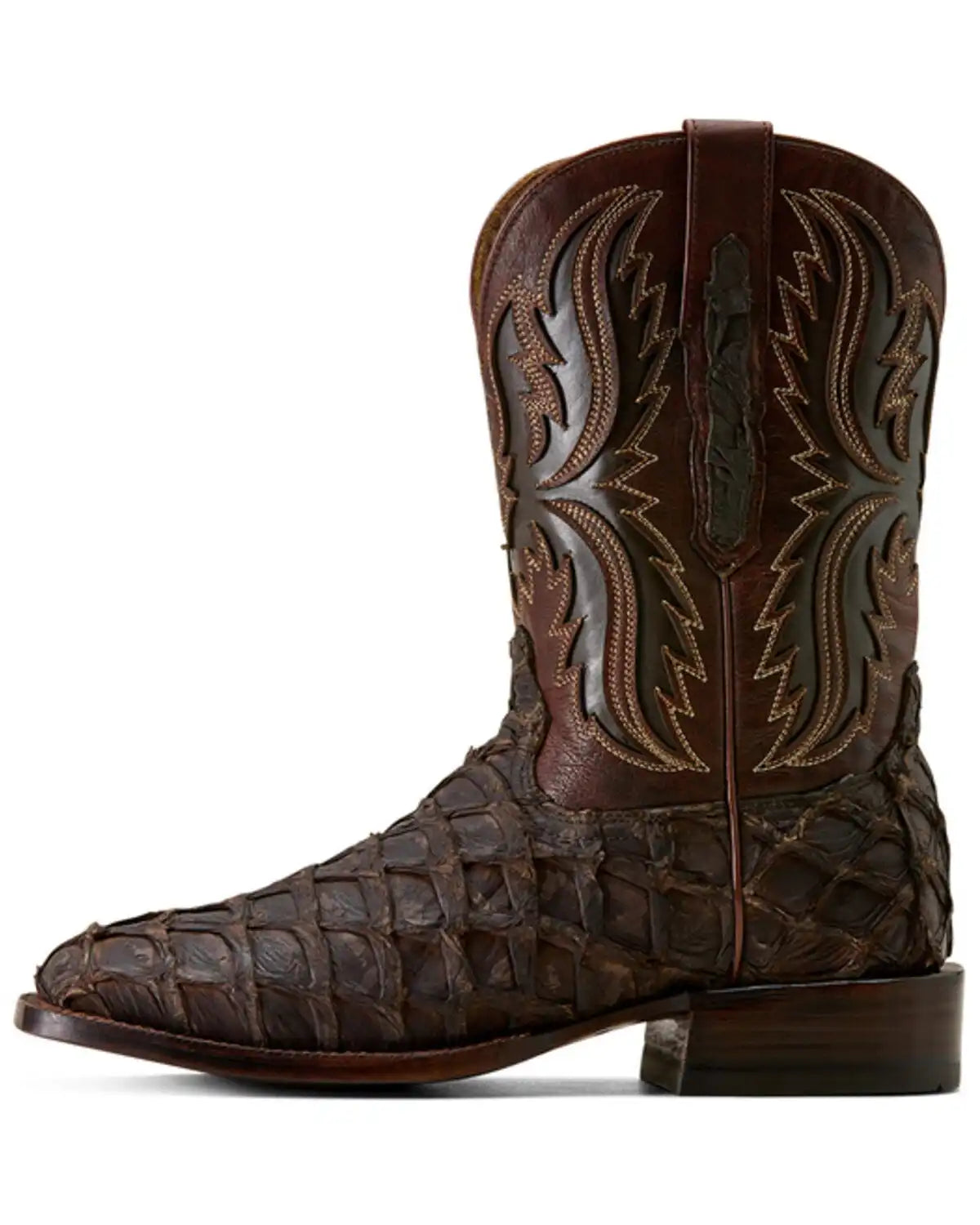 Ariat Men's Ashwood Exotic Pirarucu Western Boots - Broad Square Toe