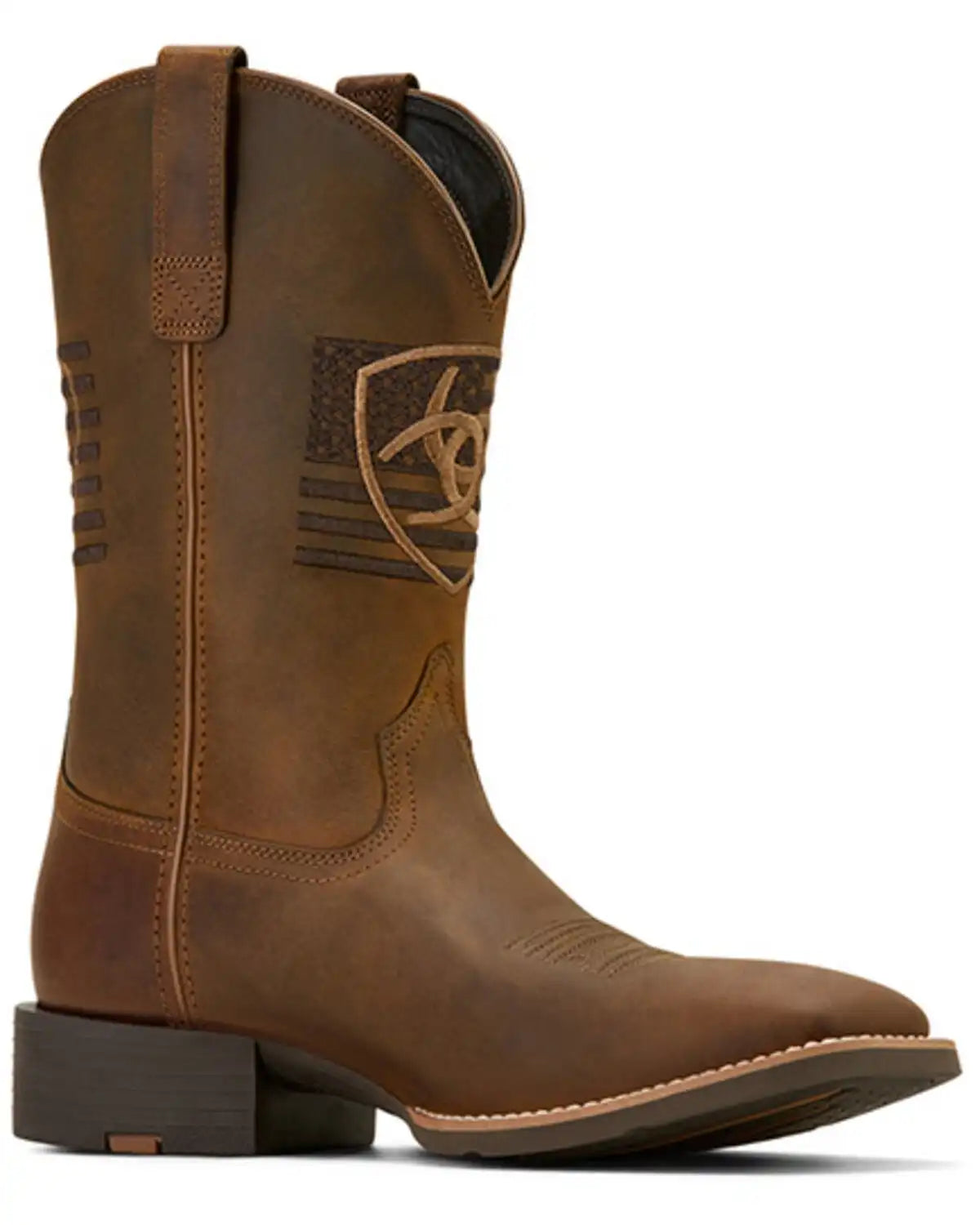 Ariat Men's Sport Freedom Distressed Western Boots - Broad Square Toe