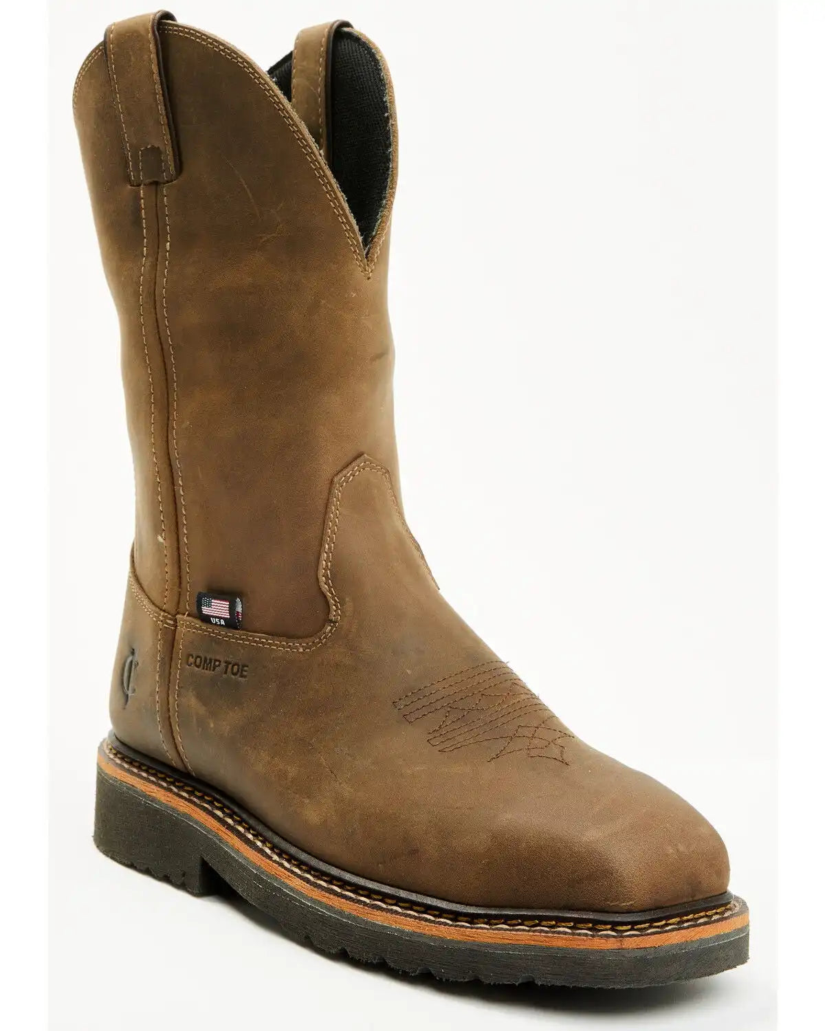 Cody James Men's 11.75" Pull-On Waterproof Work Boots - Composite Toe