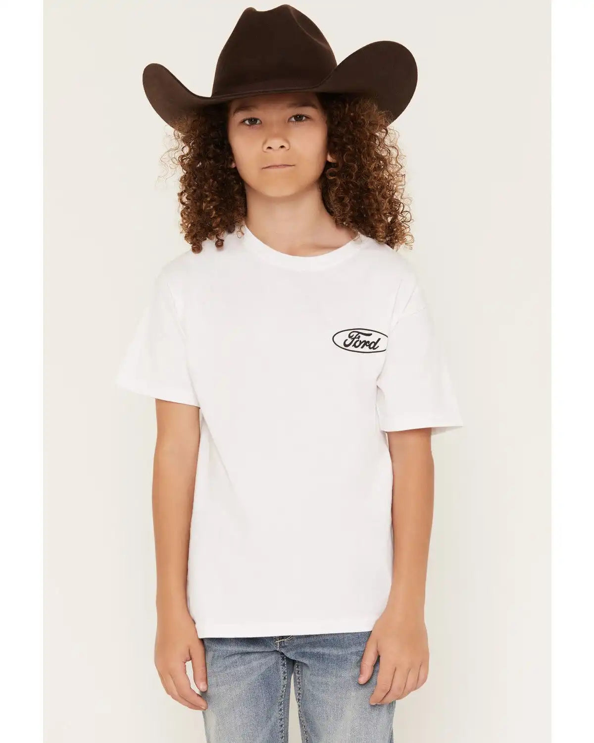 Merch Traffic Boys' Ford Logo Short Sleeve Graphic T-Shirt