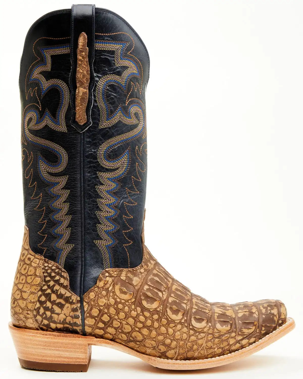 El Dorado Men's Exotic American Alligator Western Boots - Square Toe