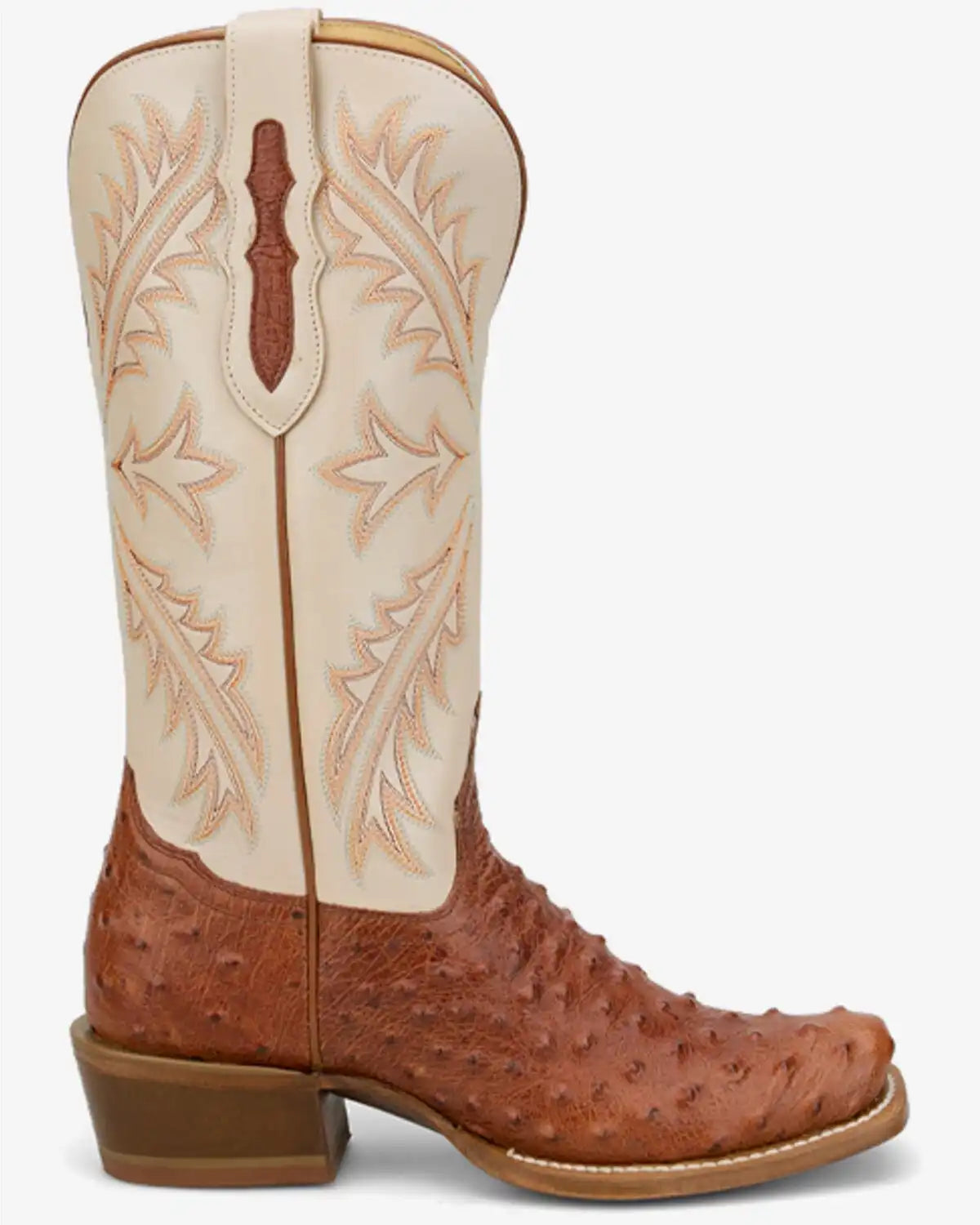 Tony Lama Women's Ranchero Exotic Ostrich Western Boots - Square Toe