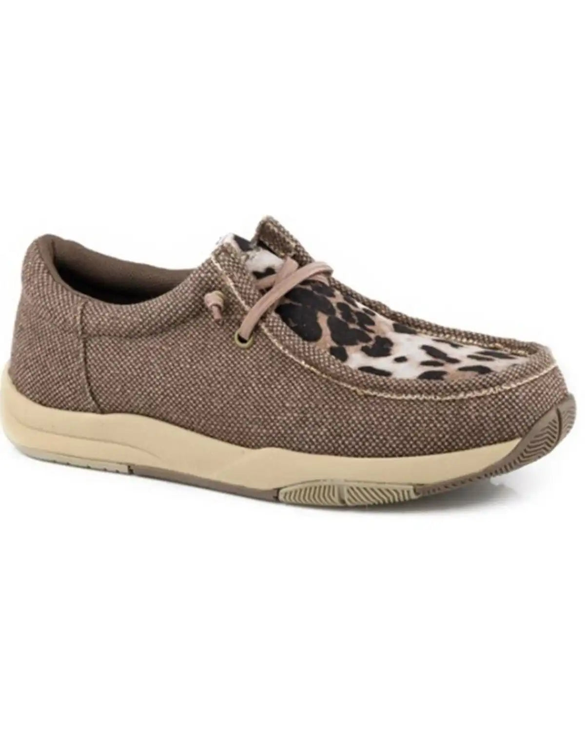 Roper Women's Clearcut Low Leopard Print Casual Shoes - Moc Toe