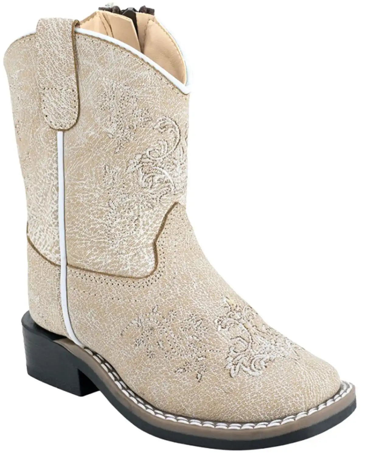 Old West Toddler Girls' Western Boots - Broad Square Toe