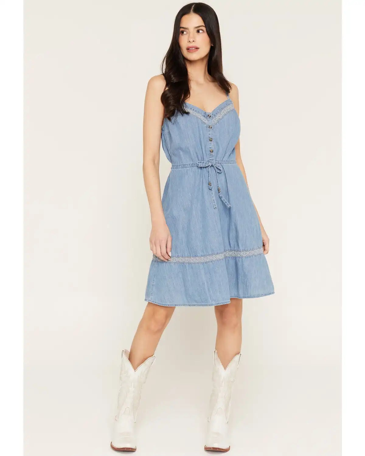 Idyllwind Women's Rowan Tiered Denim Mini Dress
