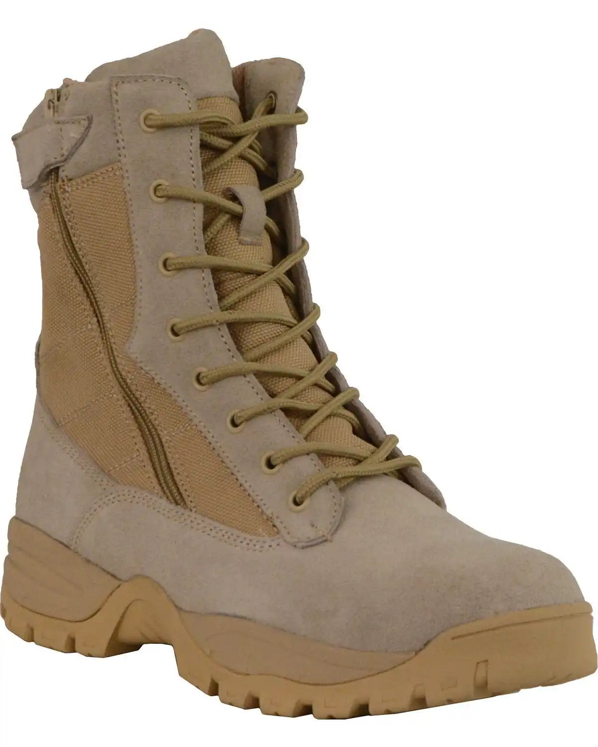 Milwaukee Leather Men's 9" Side Zipper Tactical Boots - Round Toe