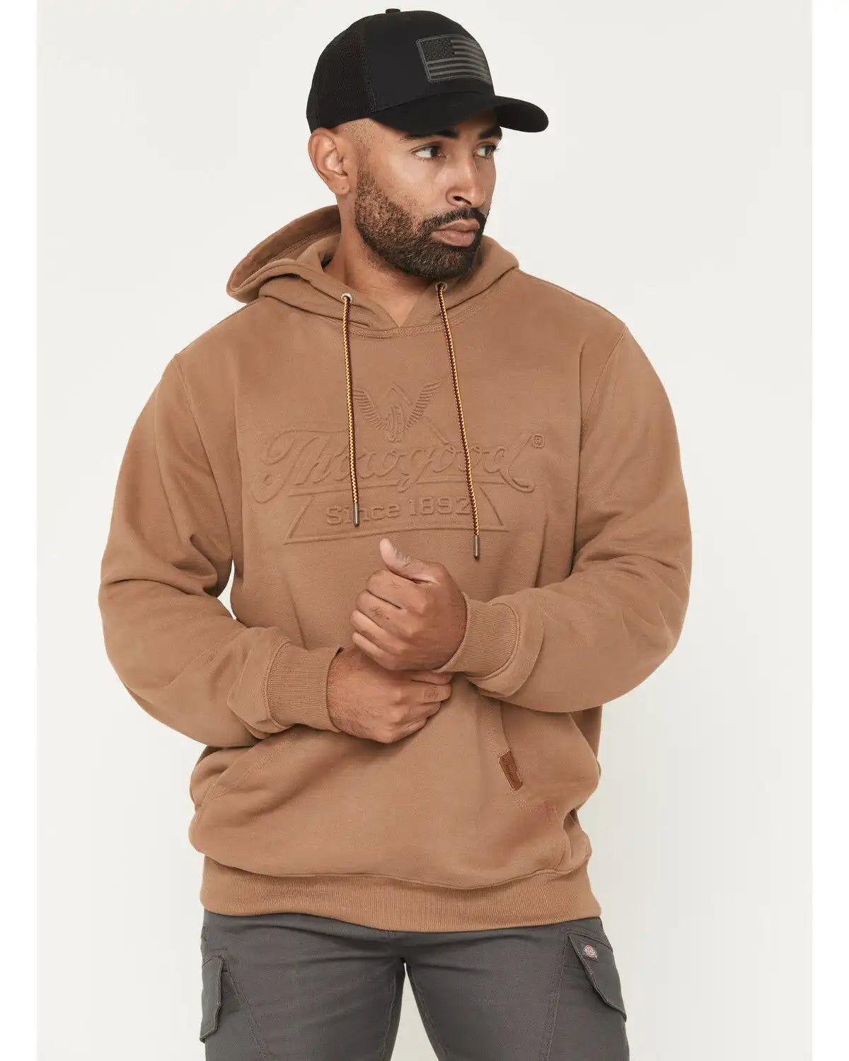Thorogood Men's Solid Embossed Logo Hooded Sweatshirt