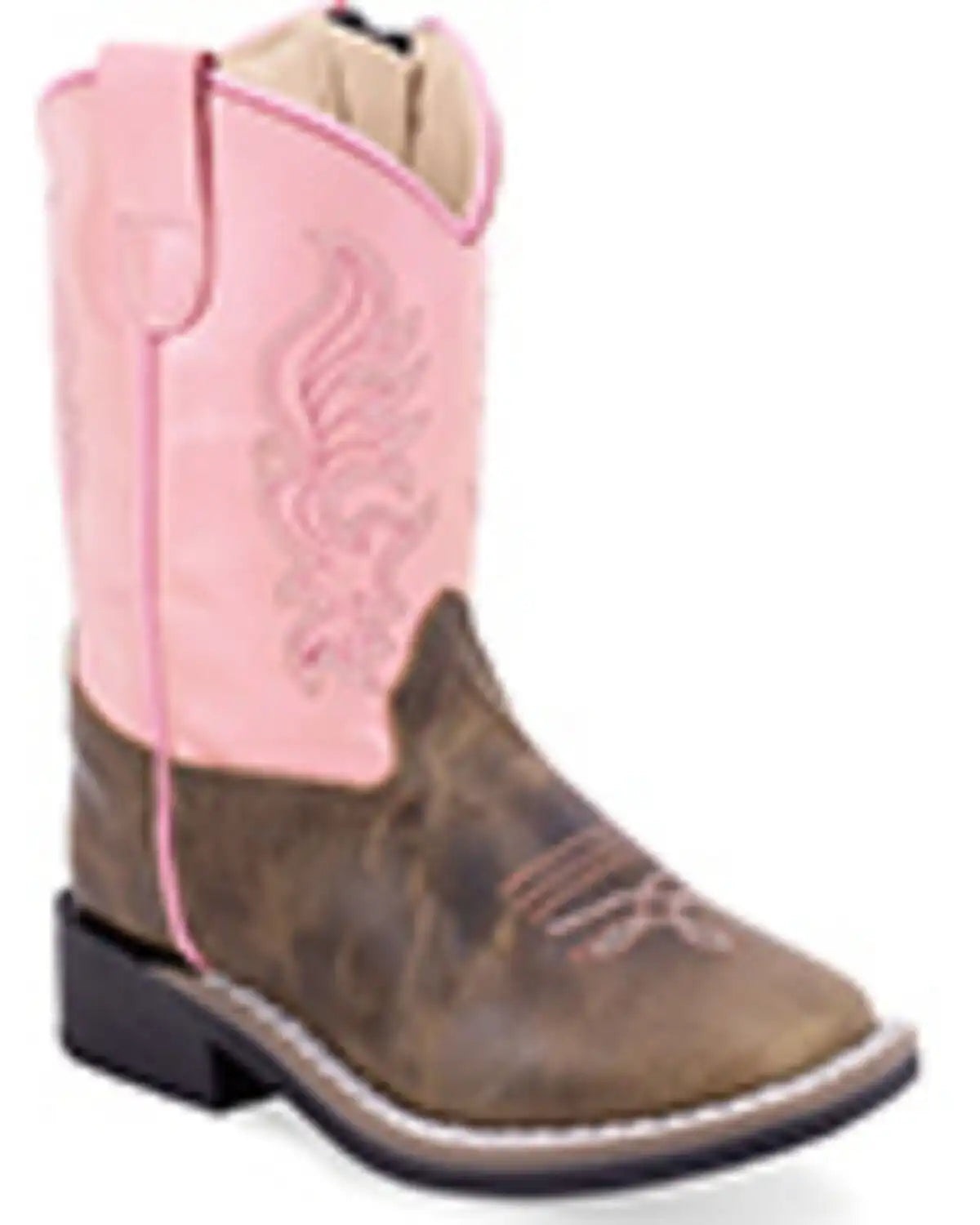 Old West Toddler Girls' Western Boots - Broad Square Toe