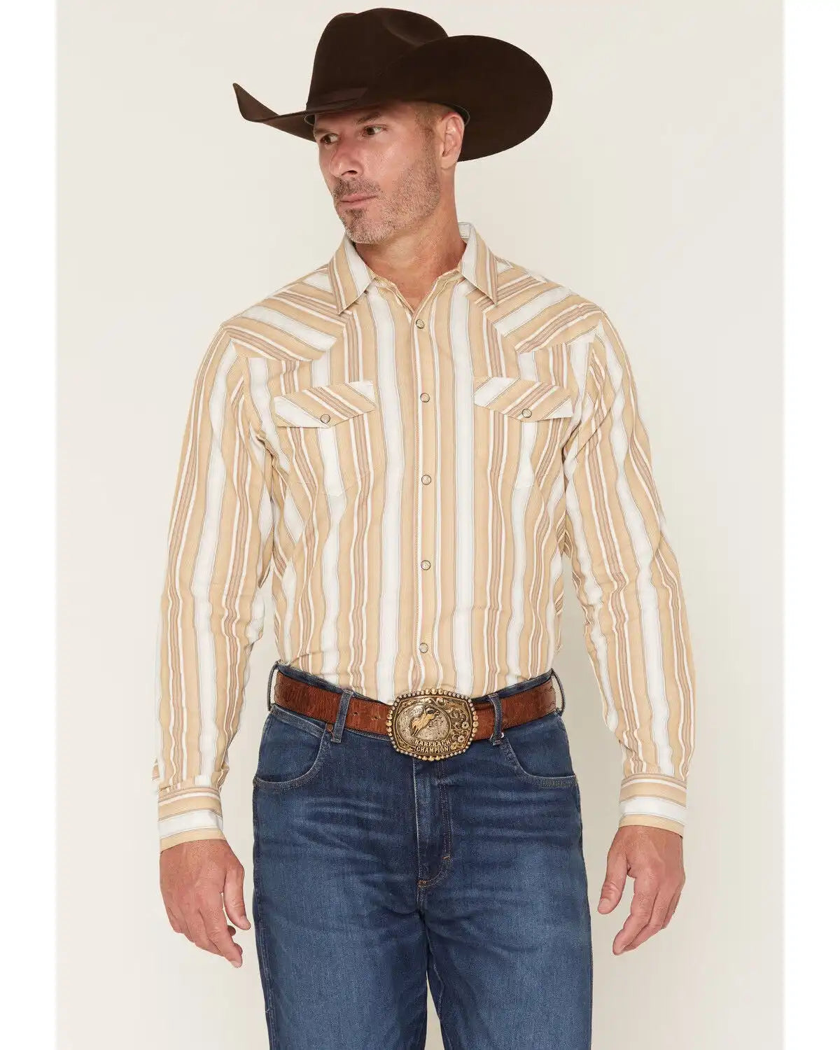 Gibson Trading Co Men's Dustline Striped Long Sleeve Snap Western Shirt