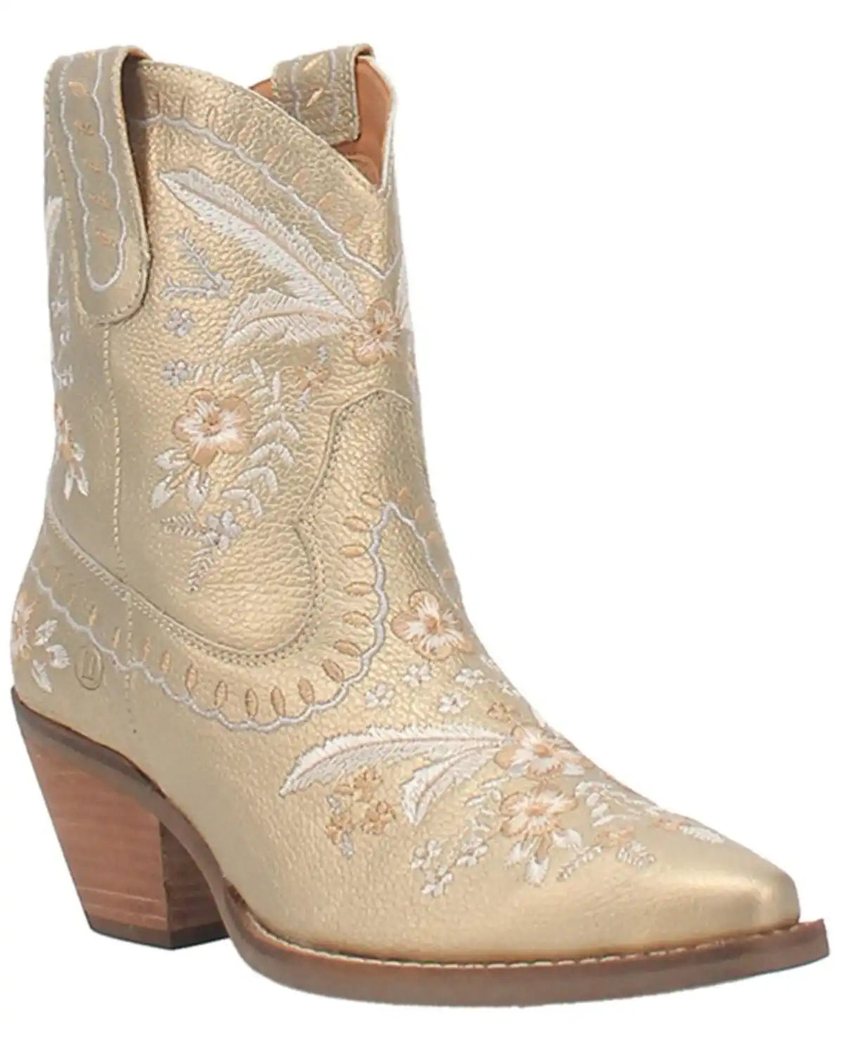Dingo Women's Primrose Embroidered Floral Western Booties - Snip Toe