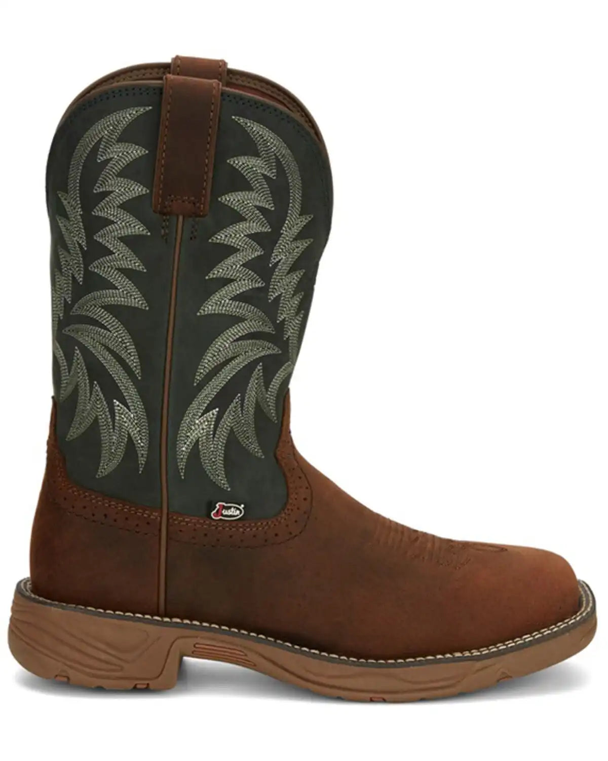 Justin Men's Stampede Rush Short Base Performance Western Boots - Broad Square Toe
