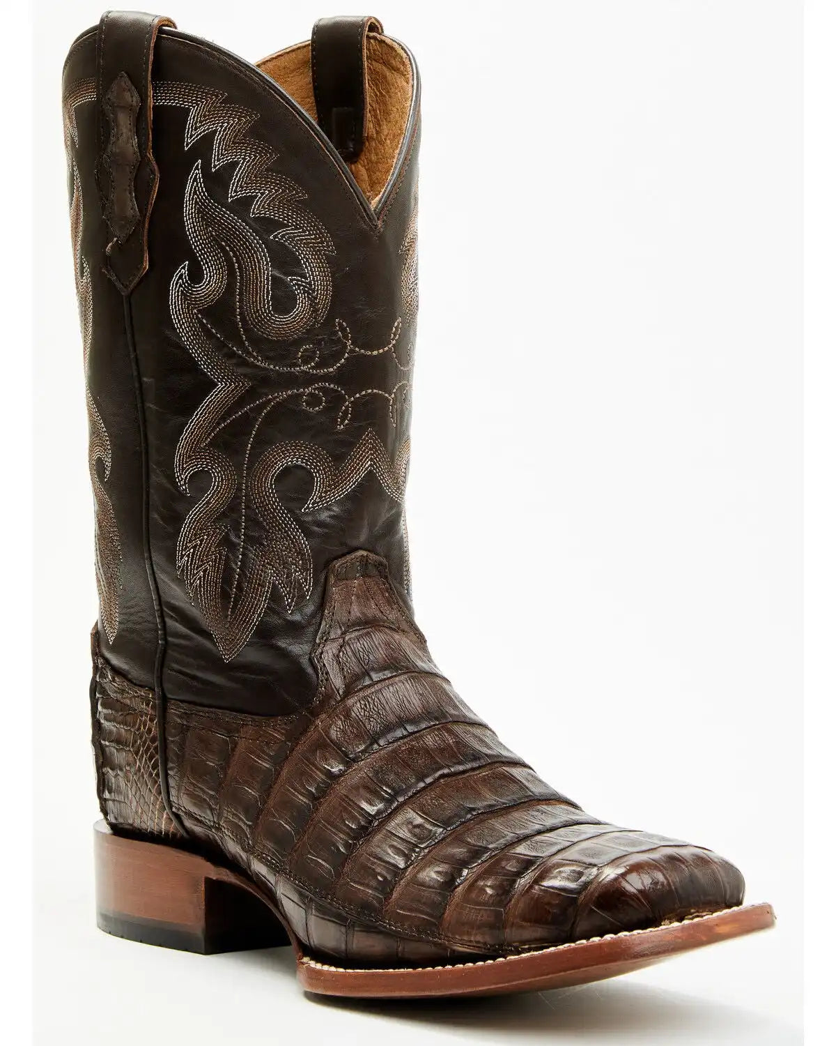 Cody James Men's Exotic Caiman Tail Skin Western Boots - Broad Square Toe