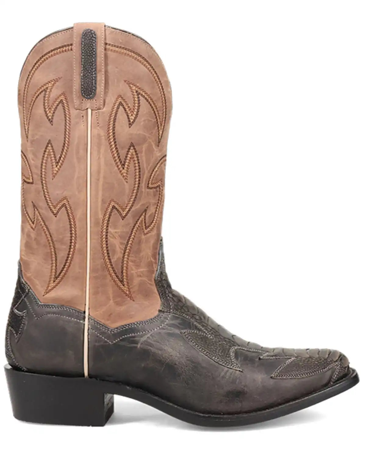 Dan Post Men's Exotic Ostrich Western Boots - Square Toe