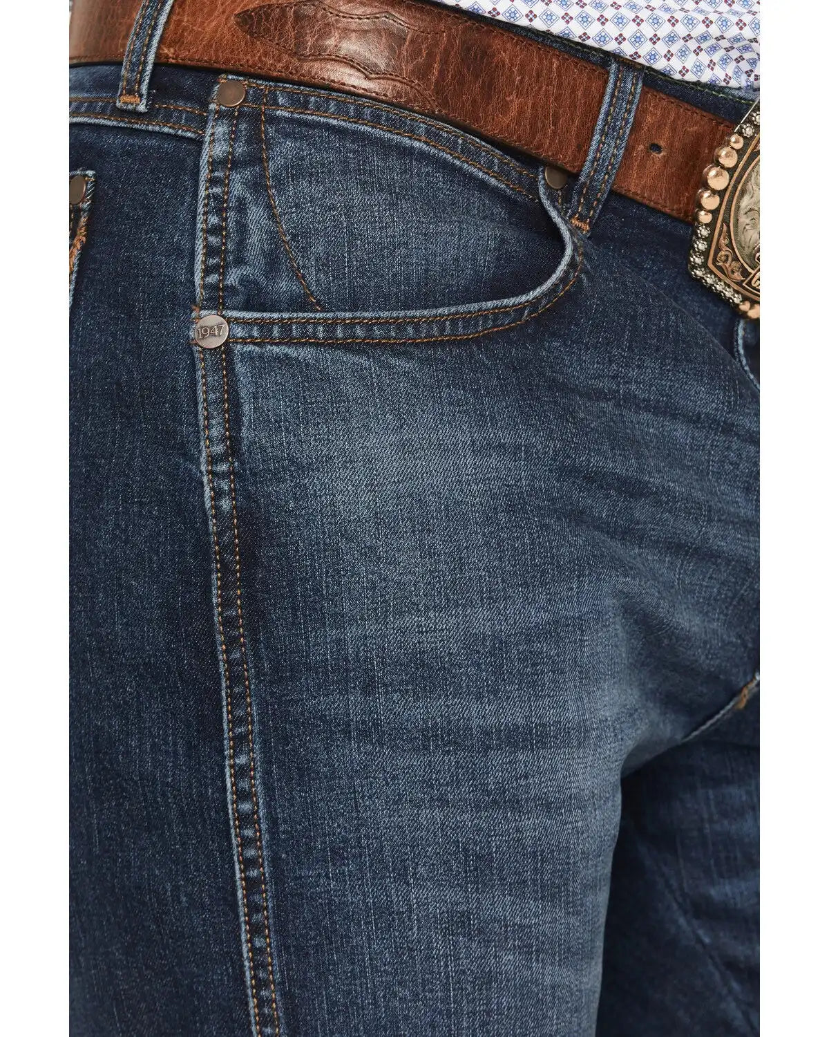 Wrangler Retro Men's 88MWZ Stanton Medium Wash Slim Straight Stretch Denim Jeans