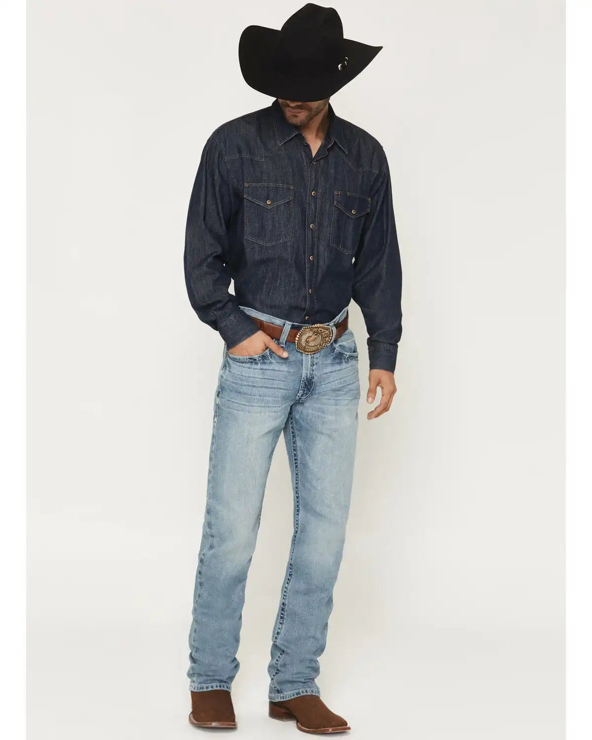Ariat Men's M2 Stirling Light Wash Relaxed Fit Stretch Bootcut Denim Jeans