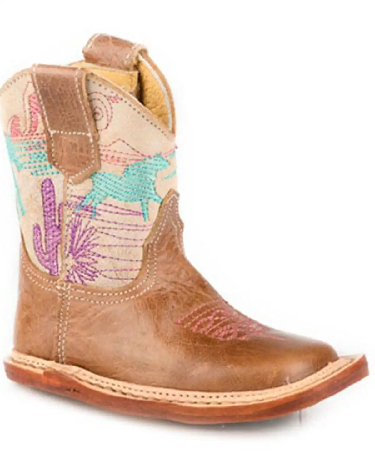 Roper Infant Girls' Cowbabies Running Free Western Boots - Broad Square Toe