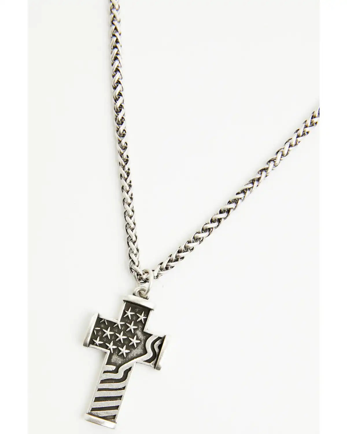 Cody James Men's Flag Cross Necklace