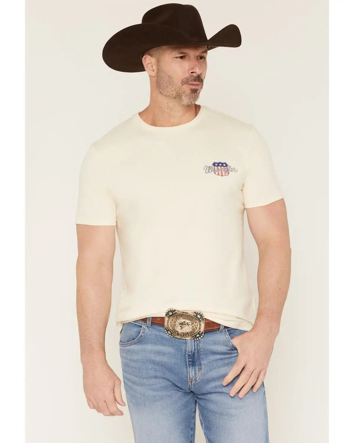 Wrangler Men's Patriotic Eagle Short Sleeve Graphic T-Shirt