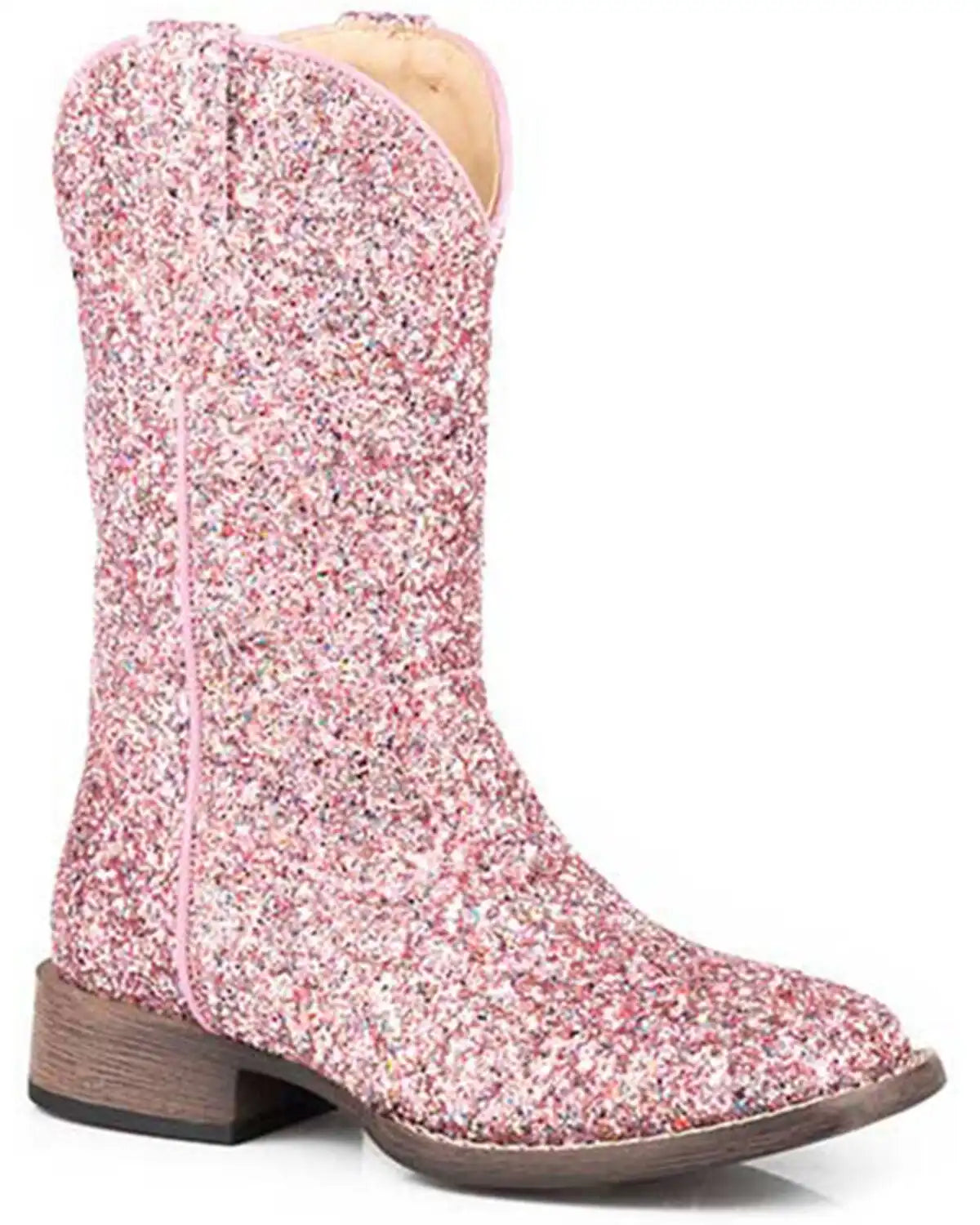 Roper Little Girls' Glitter Galore Western Boots - Broad Square Toe
