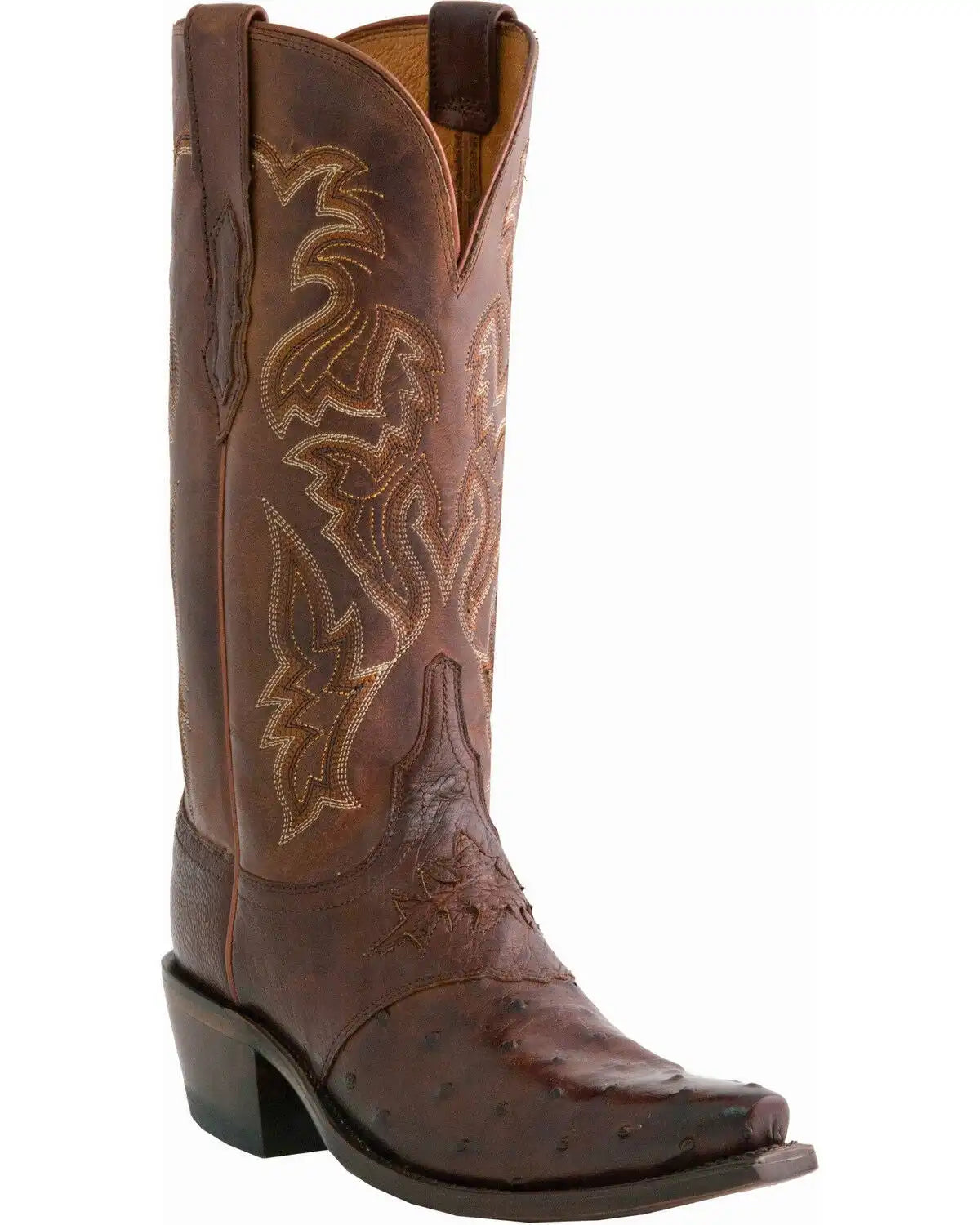 Lucchese Women's Handmade Augusta Full Quill Ostrich Western Boots - Snip Toe