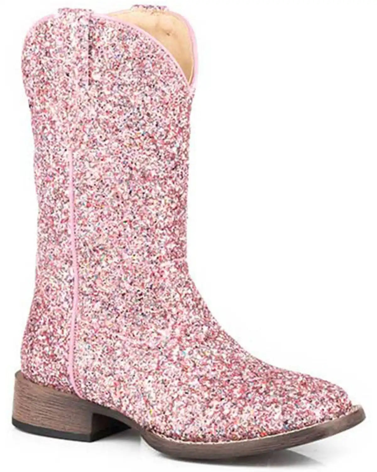 Roper Girls' Glitter Galore Western Boots - Broad Square Toe