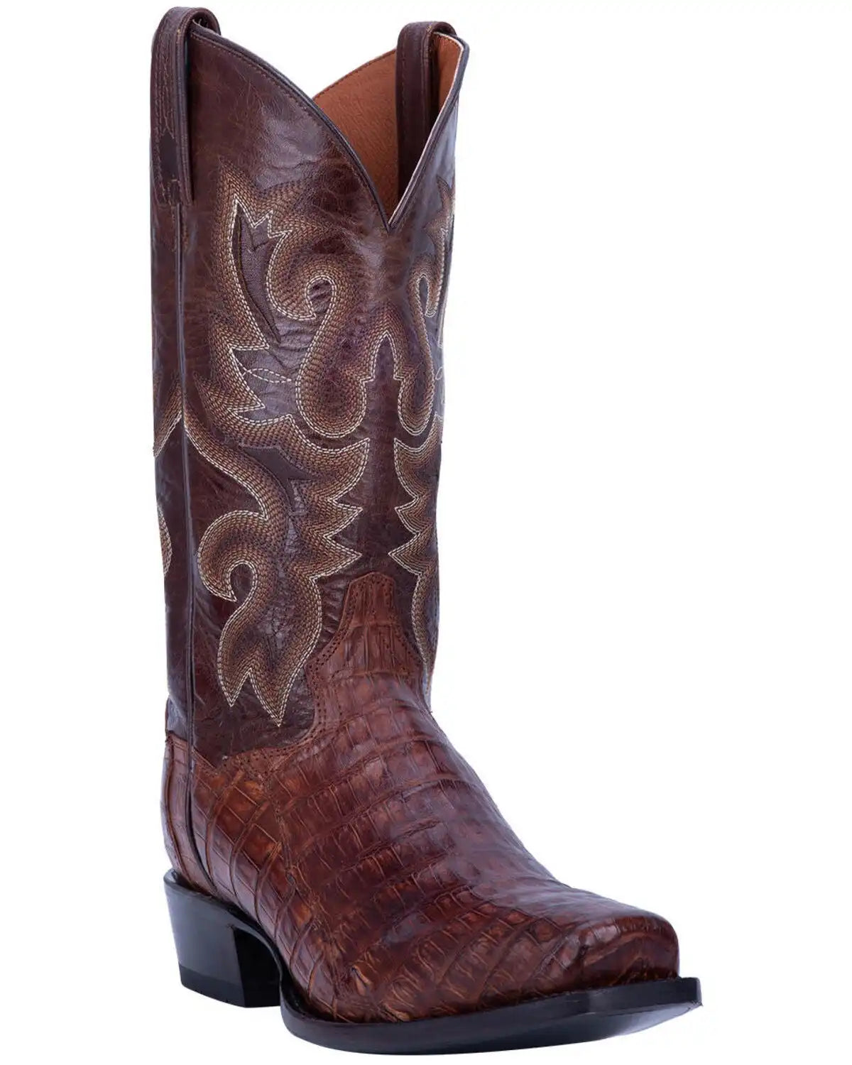 Dan Post Men's Bayou Exotic Caiman Western Boots - Square Toe