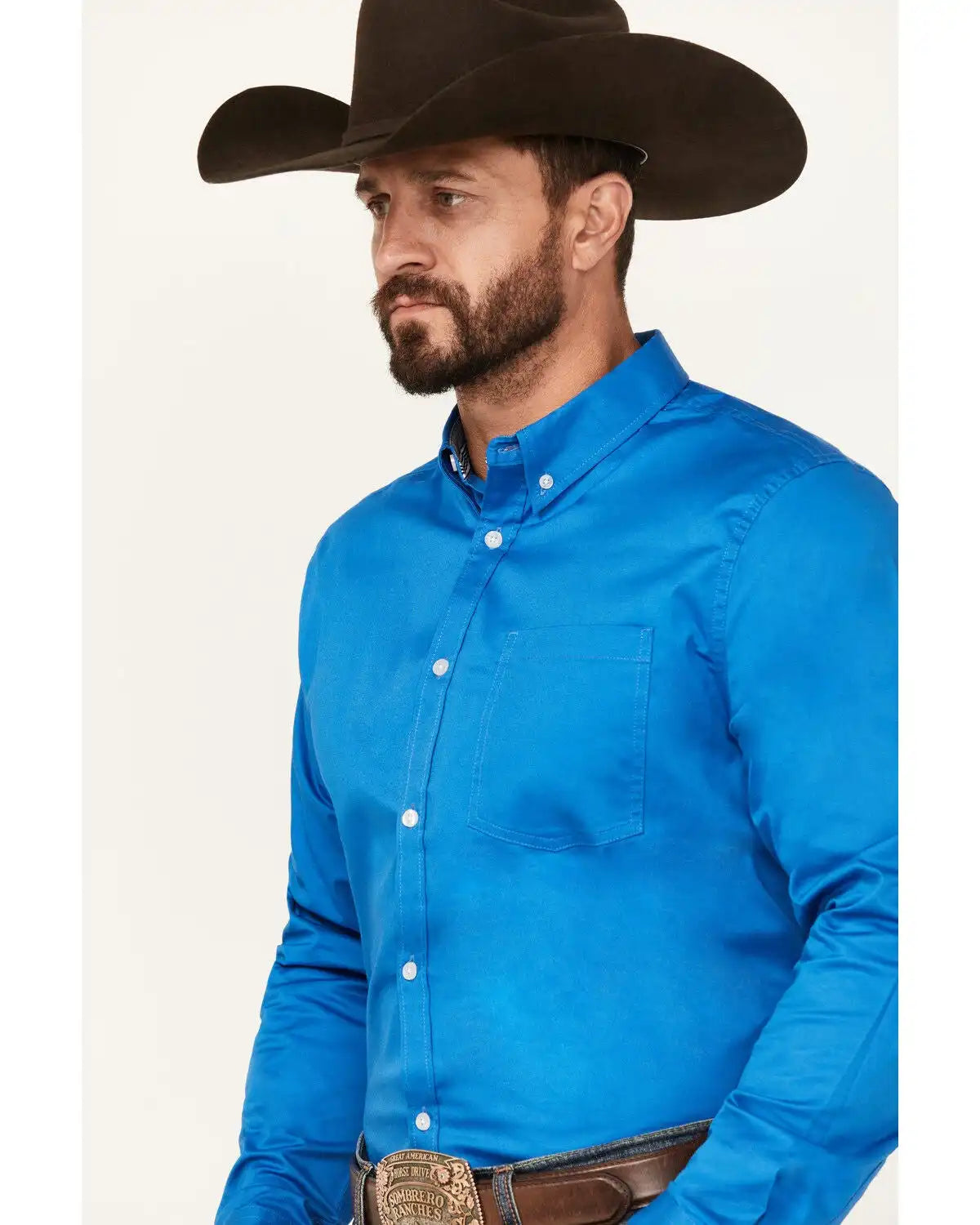 Cody James Men's Basic Twill Long Sleeve Button-Down Performance Western Shirt