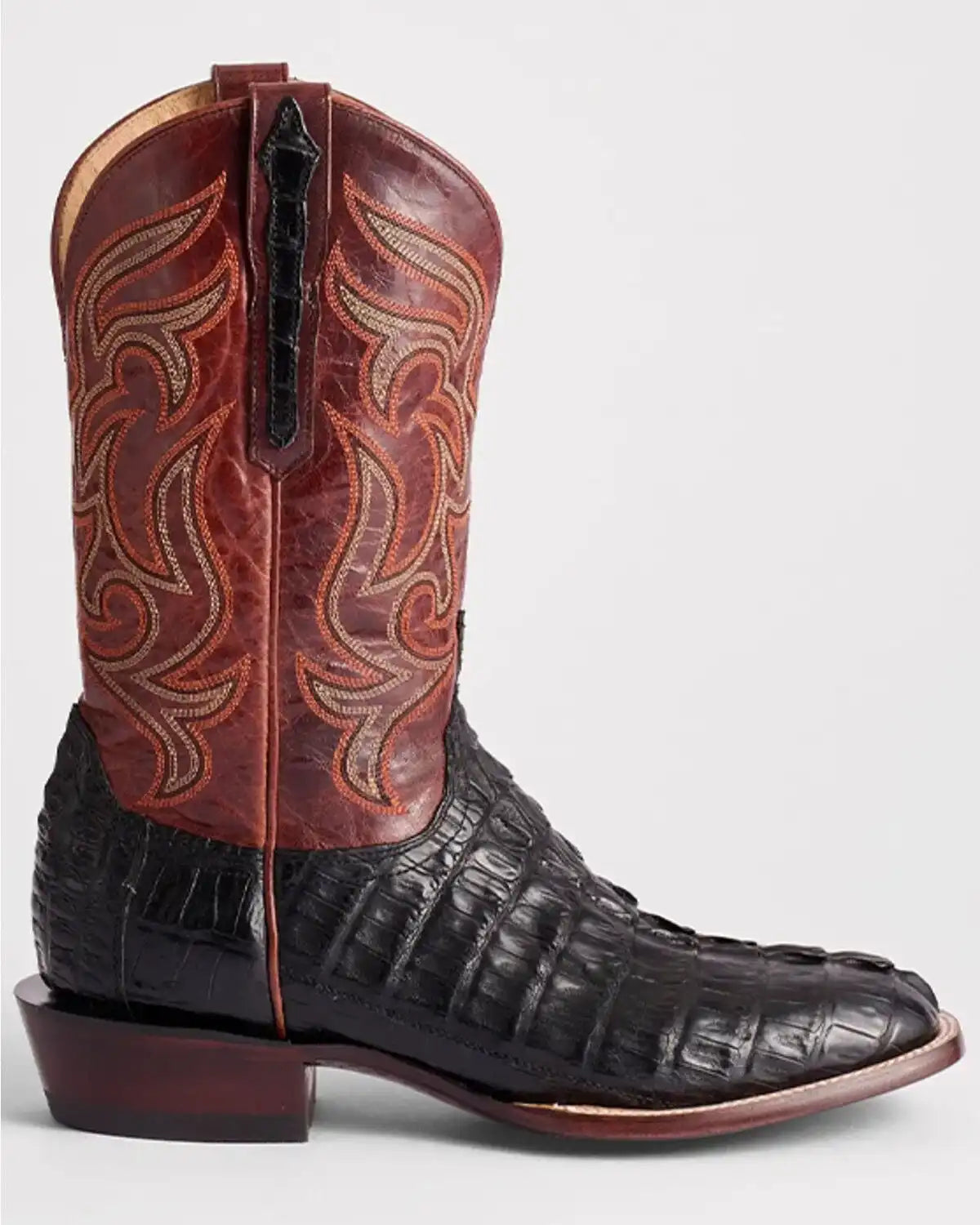 Lucchese Men's Hendrik Exotic Caiman Western Boots - Broad Square Toe