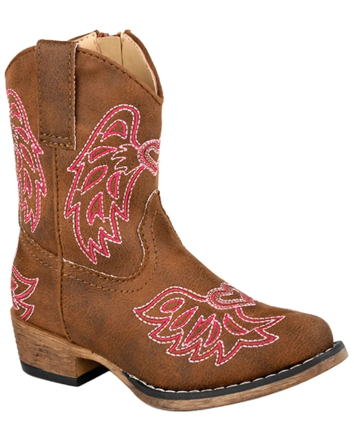 Roper Toddler Girls' Riley Wings Western Boots - Snip Toe