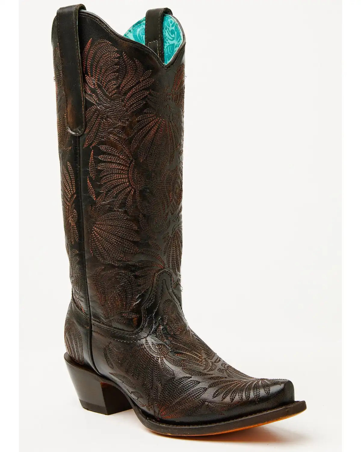 Corral Women's Floral Embroidered Tall Western Boots - Snip Toe