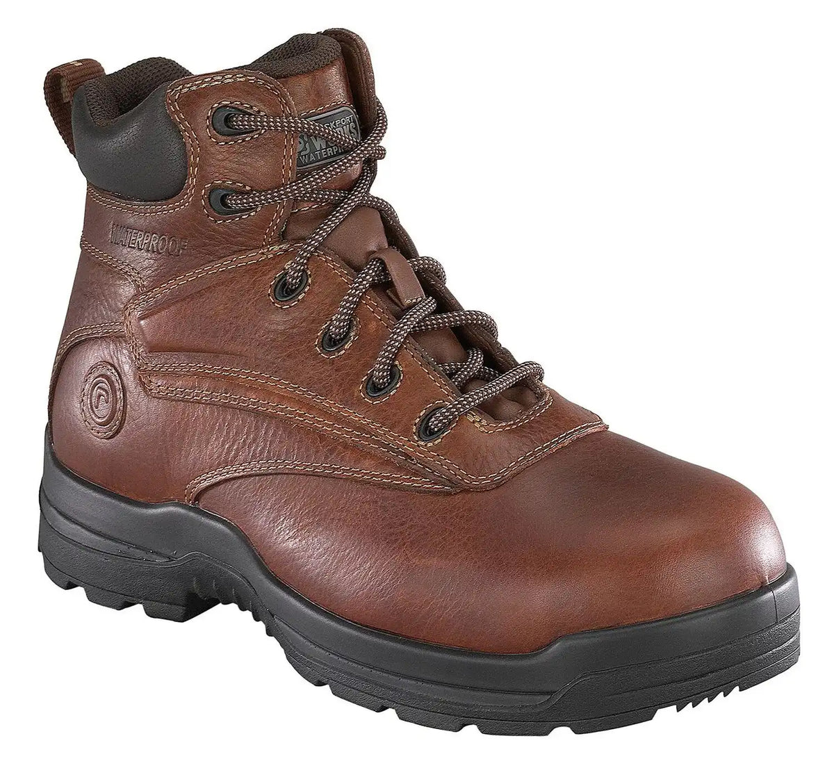 Rockport Women's More Energy Deer Tan 6" Lace-Up Work Boots - Composite Toe