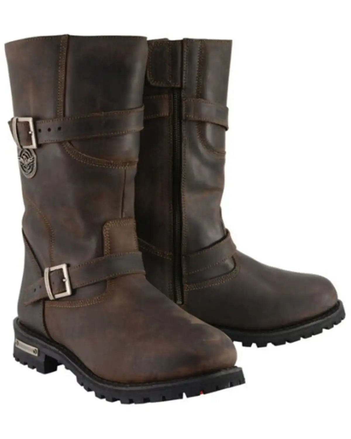 Milwaukee Leather Men's Classic Engineer Motorcycle Boots - Round Toe