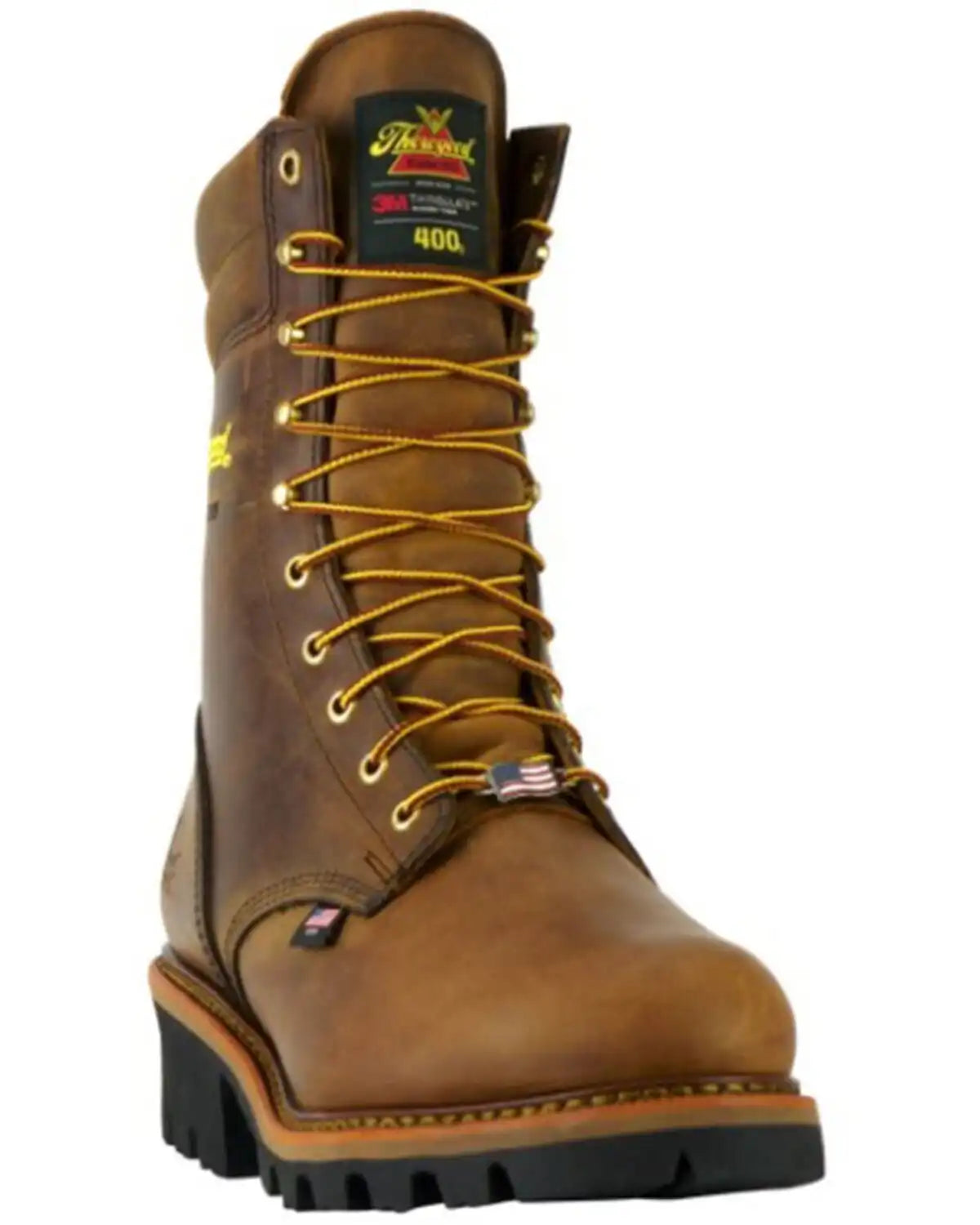 Thorogood Men's 9" USA Waterproof Insulated Logger Work Boots - Steel Toe