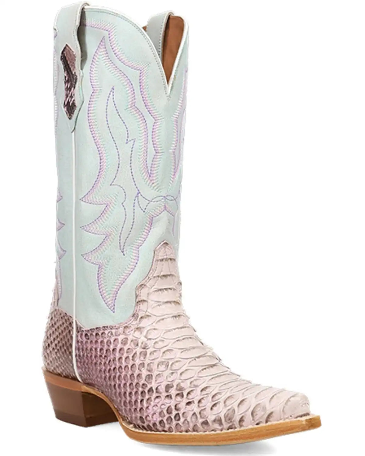 Dan Post Women's Petunia Exotic Python Western Boots - Snip Toe