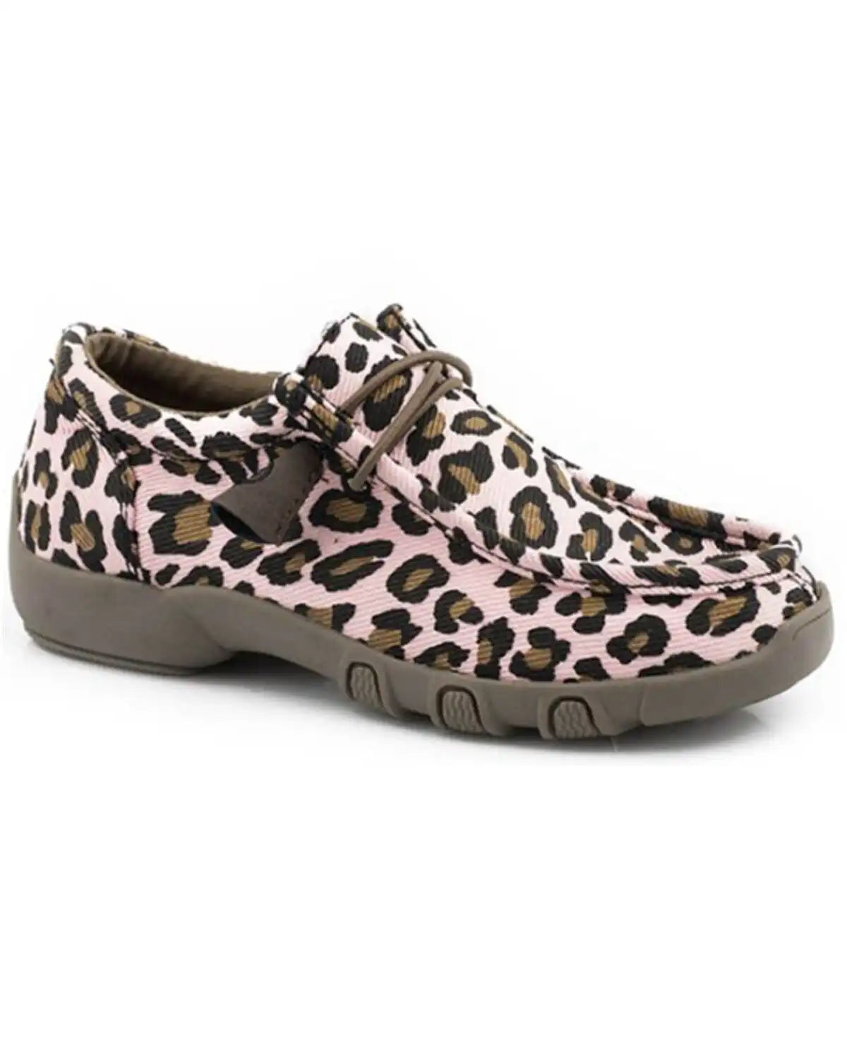 Roper Little Girls' Chillin Leopard Print Slip-On Casual Shoes - Moc Toe