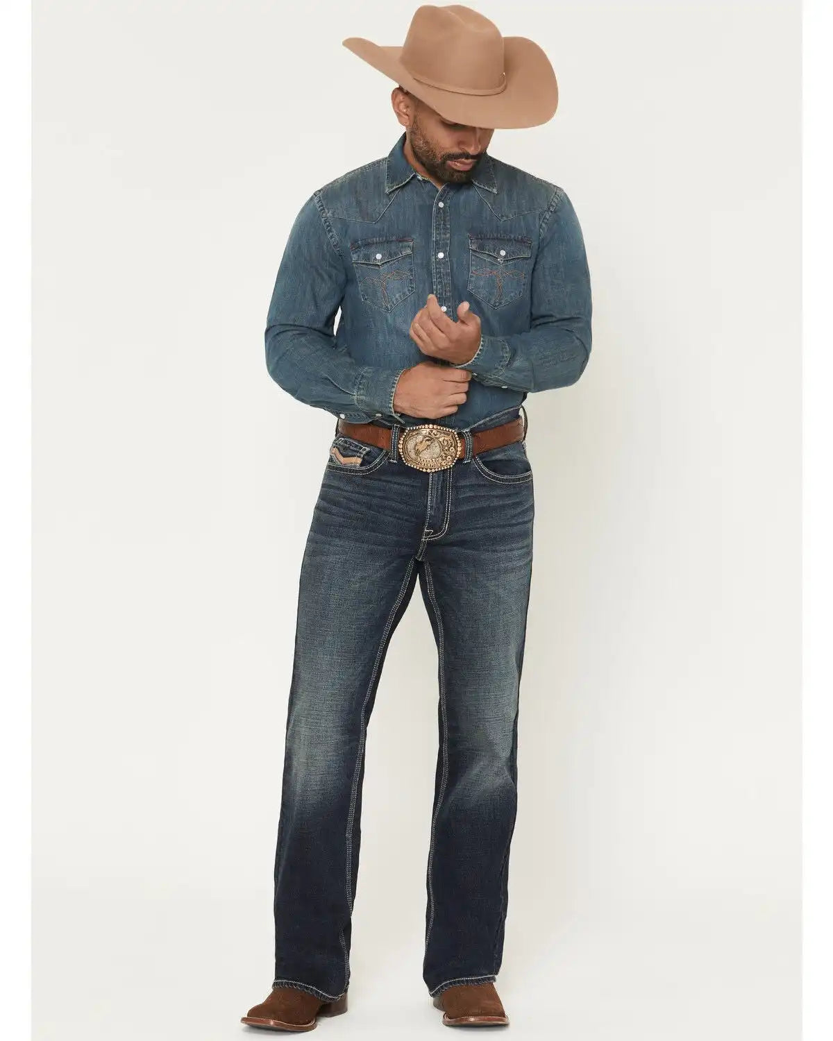 Cody James Men's Segundo Wash Duke Relaxed Bootcut Stretch Denim Jeans