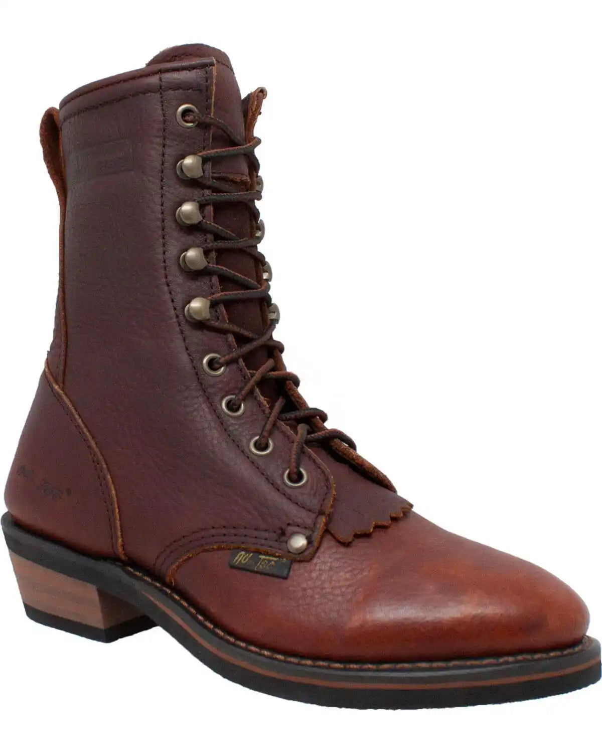 Ad Tec Women's Chestnut 8" Leather Packer Boots - Soft Toe