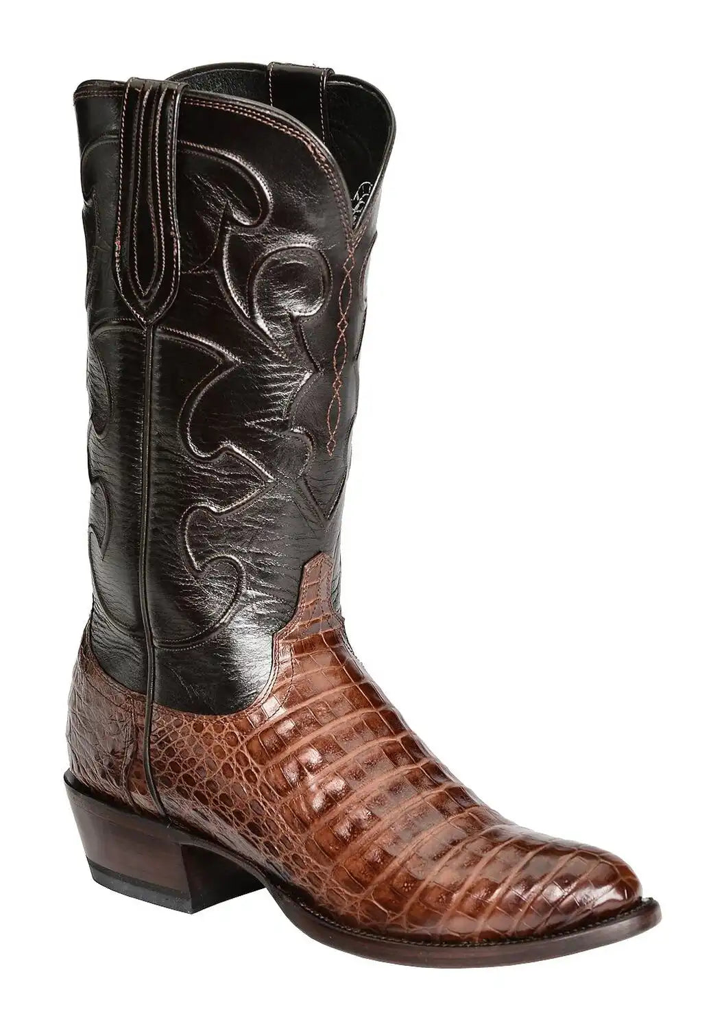 Lucchese Handmade 1883 Caiman Belly Cowboy Boots - Medium Toe
