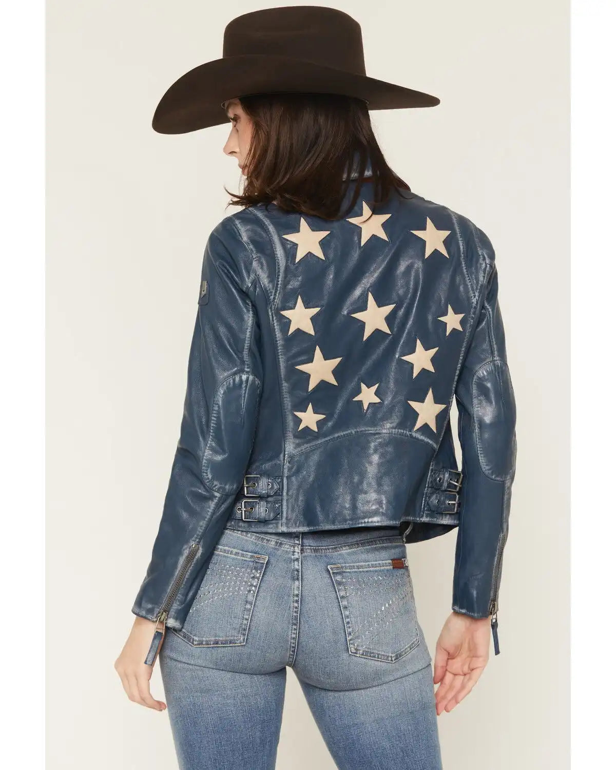 Mauritius Leather Women's Christy Americana Moto Jacket