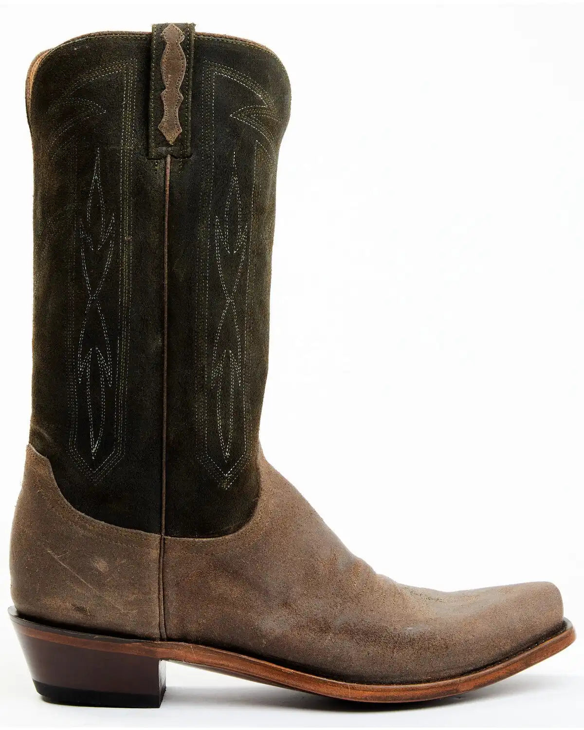 Lucchese Men's Distressed Shell Cowhide Western Boots - Snip Toe