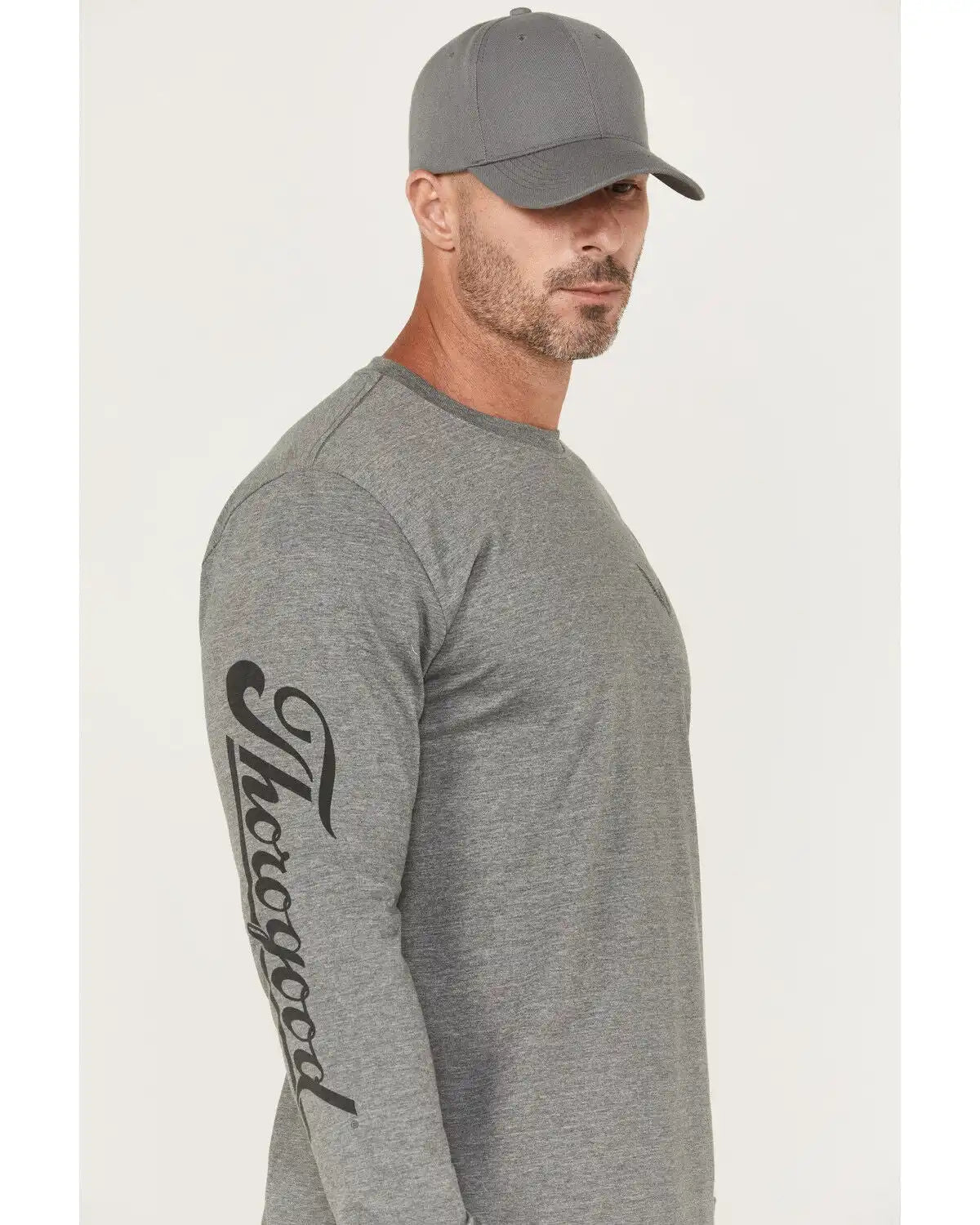 Thorogood Men's Wheel Script Logo Long Sleeve Graphic T-Shirt